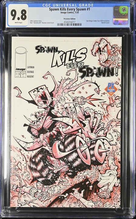 Spawn Kills Every Spawn 1 7/24 Image Comics Previews Edition CGC 9.8