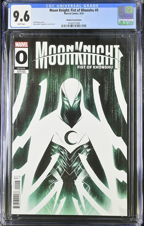 Moon Knight: Fist of Khonshu 0 9/24 Marvel Comics Shadow Drop Edition CGC 9.6