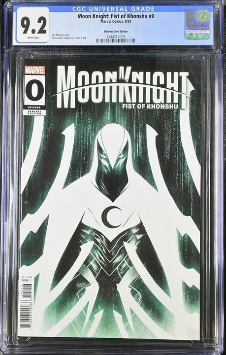 Moon Knight: Fist of Khonshu 0 9/24 Marvel Comics Shadow Drop Edition CGC 9.2