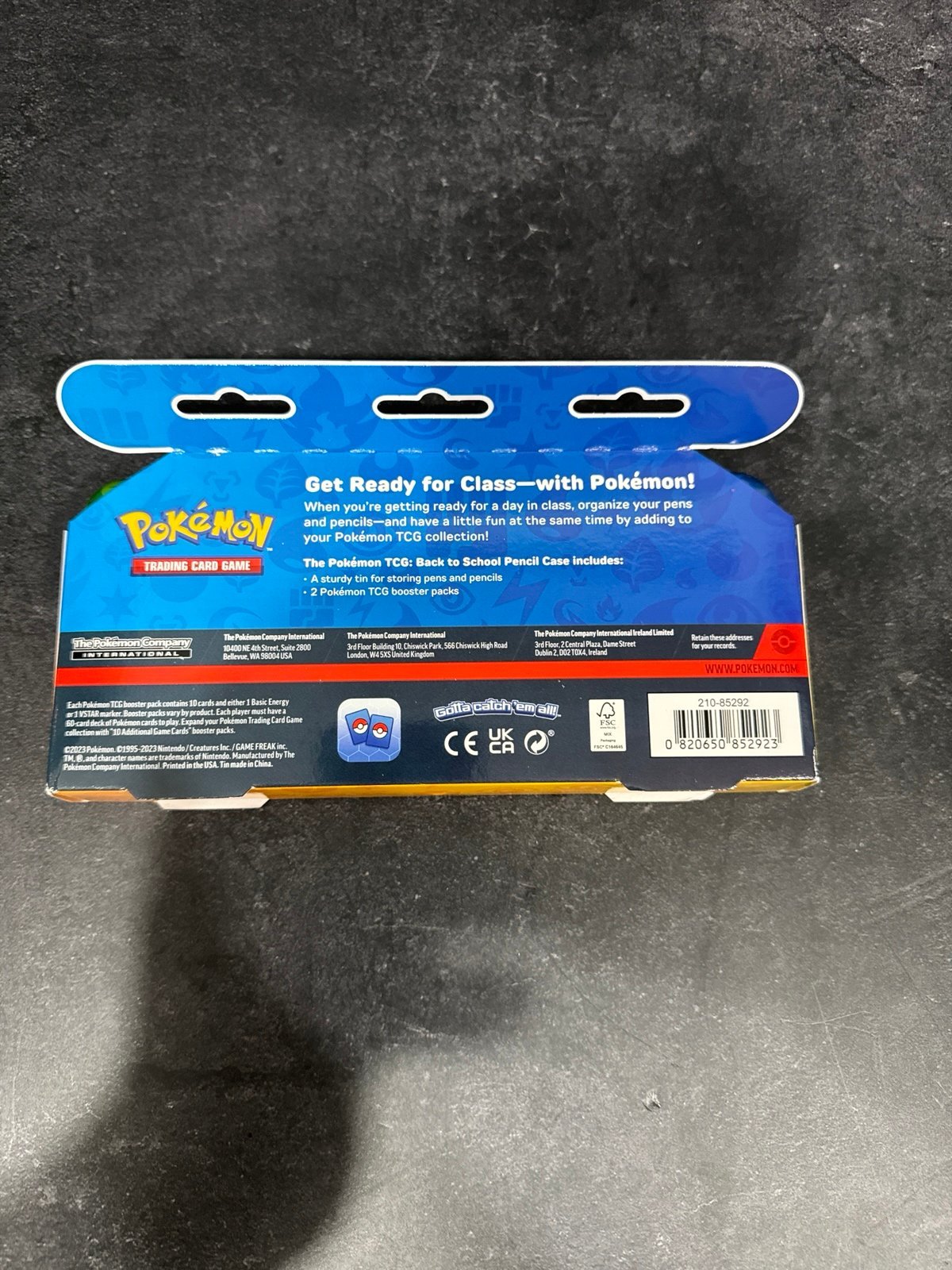 Pokemon TCG Back to School Pencil Case