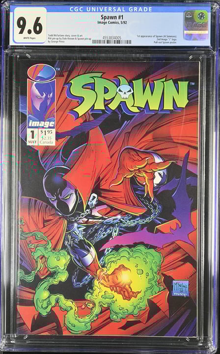 Spawn #1 CGC NM+ 9.6 White Pages McFarlane
