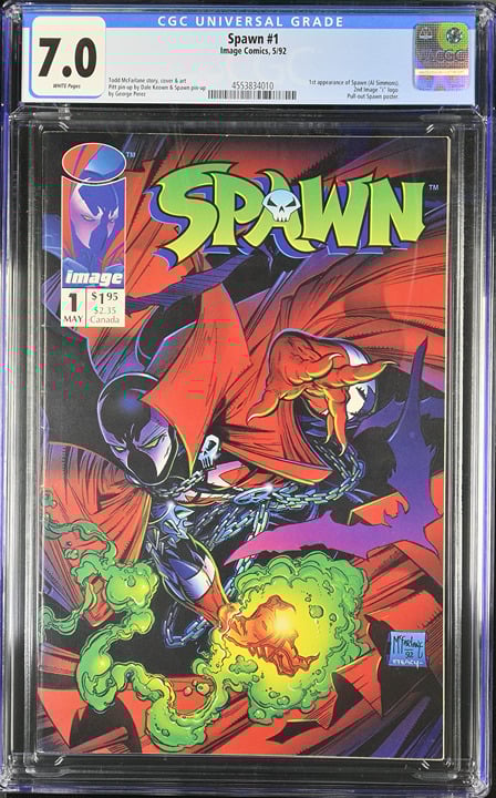 Spawn #1 CGC 7.0 White Pages McFarlane