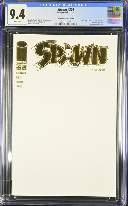 Spawn 350 7/24 Image Comics Convention Sketch Edition CGC 9.4