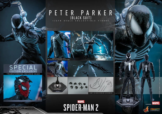 Hot Toys VGM56 MARVEL'S SPIDER-MAN 2 1/6 PETER PARKER BLACK SUIT Special Edition