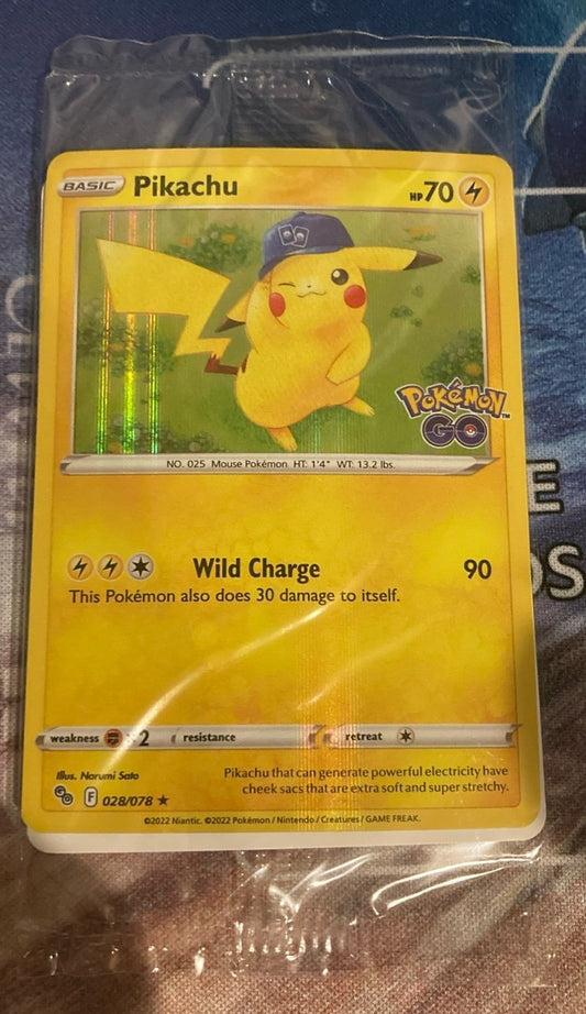 Pokémon TCG Pikachu 028/078 Pokemon GO Exclusive Sealed Promo 2022