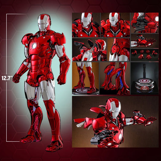 Hot Toys Marvel Disney 100 IRON MAN MARK III (RED & CHROME VERSION) ltd 3000