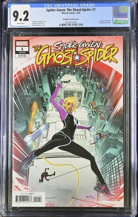 Spider-Gwen: The Ghost-Spider 1 7/24 Marvel Comics Marquez Variant Cover CGC 9.2